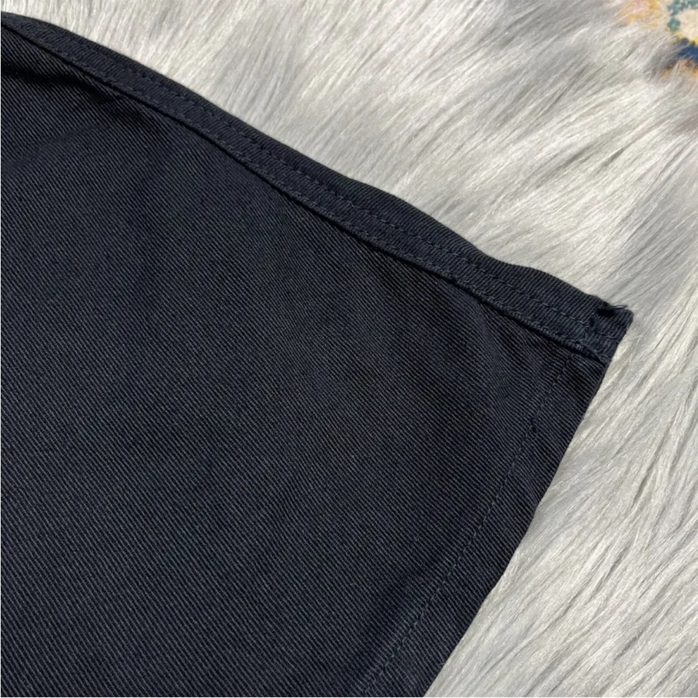 American Apparel Black Denim Mini Flare Skirt - Picture 3 of 8
